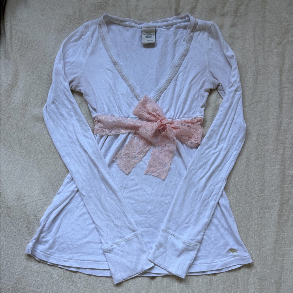 Abercrombie and fitch faded pink babydoll top